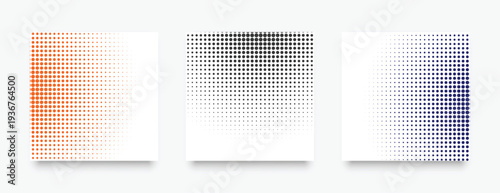 set of three halftone dotted background for any project