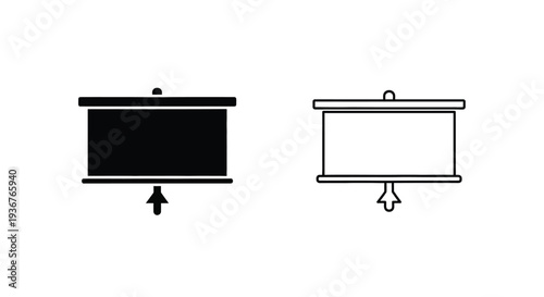 Modern lift mechanism icons set Vector