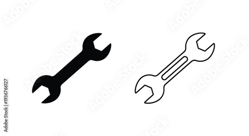 Versatile wrenches set for graphic design Vector