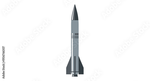 Balistic War Rocket Vector Illustration