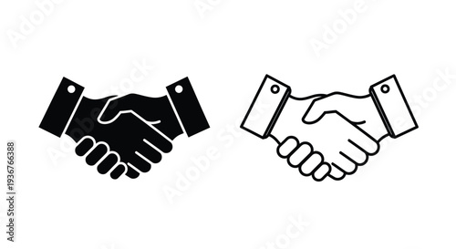 Handshake business deal contract Vector