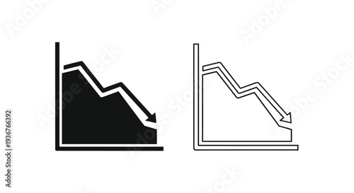 Modern abstract downward trends Vector