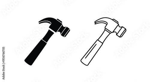 Black and white classic hammers Vector