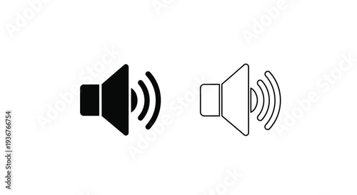 Modern speaker icons set Vector