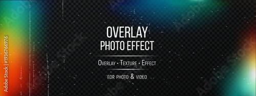 Camera overlay background with effect leak light and film photo flare. Filter bg bokeh with screen picture dark and retro photograph prism. Grainy lens camera with scratch glass effect.