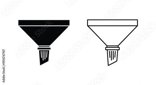 Modern funnel silhouette designs Vector