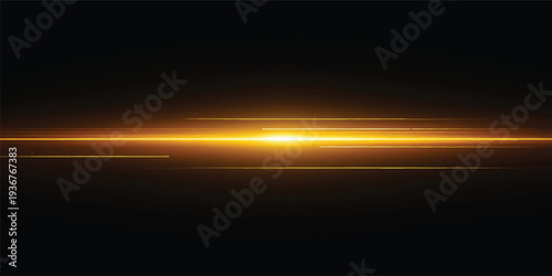 Beautiful orange sunset over the blue sea water with clouds on the horizon at dusk