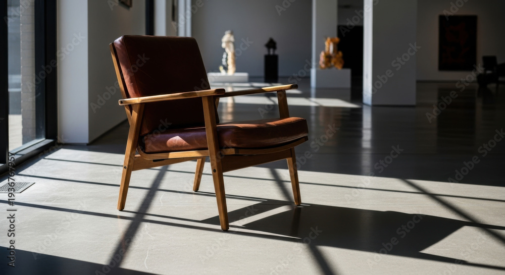 Fototapeta premium Chair in Sunlit Gallery