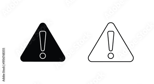 Warning triangle alert symbols Vector