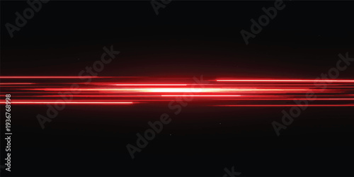 A glowing red abstract background loop features digital wave patterns and bright light lines moving through dark space to create a dynamic motion backdrop with a high-tech energy texture