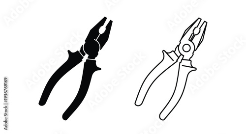 Pliers set - tools illustration Vector