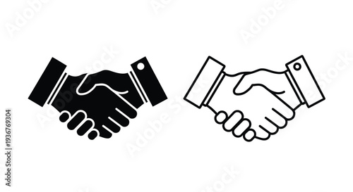 Handshake business deal agreement Vector
