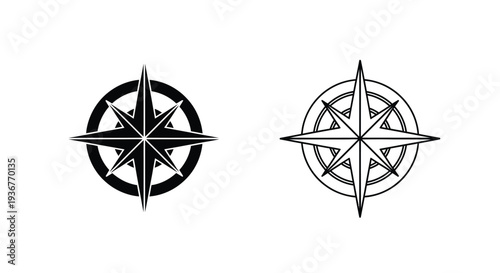 Vintage compass rose symbols Vector