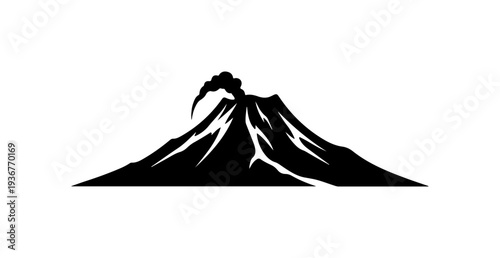 Volcano Eruption Vector Illustration