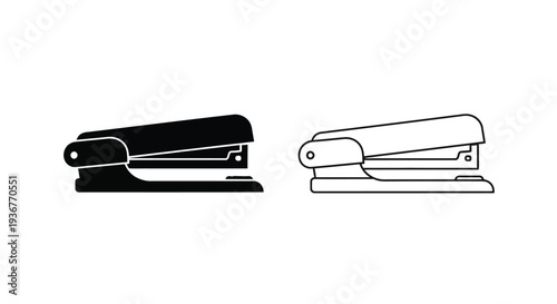 Black stapler icon design Vector