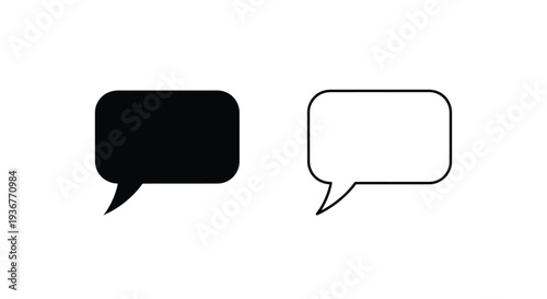 Speech bubbles contrast design Vector