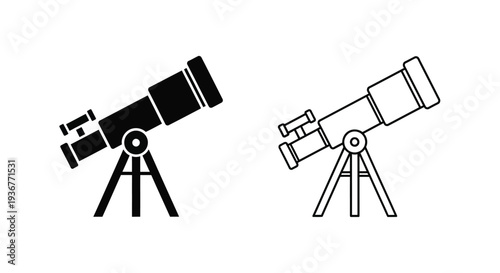 Professional telescopes set Vector