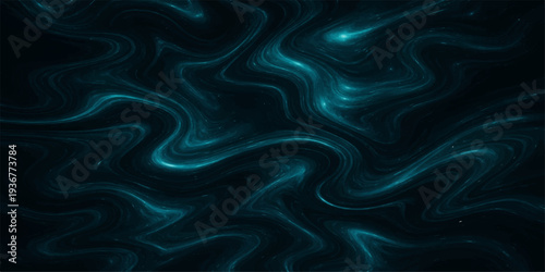 Abstract dark blue and black white silk satin background with smooth flowing wave texture design