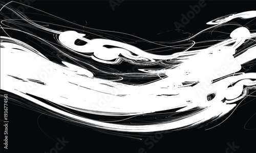 circular paint brush strokes, grunge paint element, Monochrome grunge texture. Brush strokes paint Isolated on white background, grunge brush strokes ink paint.eps