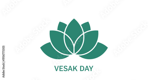 Vesak Day celebration with lotus flower symbol.