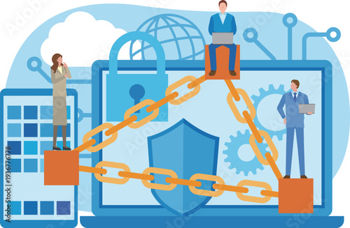 ブロックチェーンのイメージイラスト