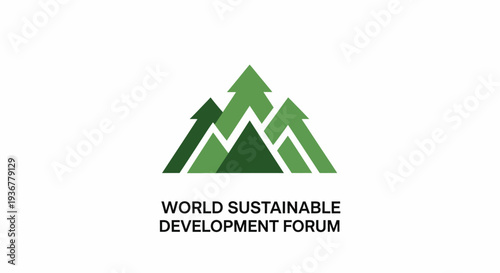 World Sustainable Development Forum logo with green mountains and trees.