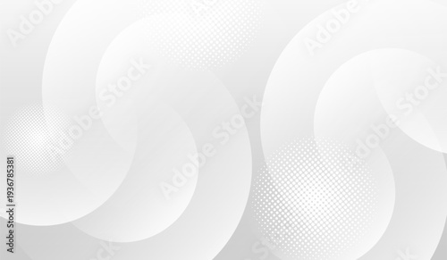 Abstract white circular shapes overlapping in a modern design element viewed from directly above with eps file reference 64.eps