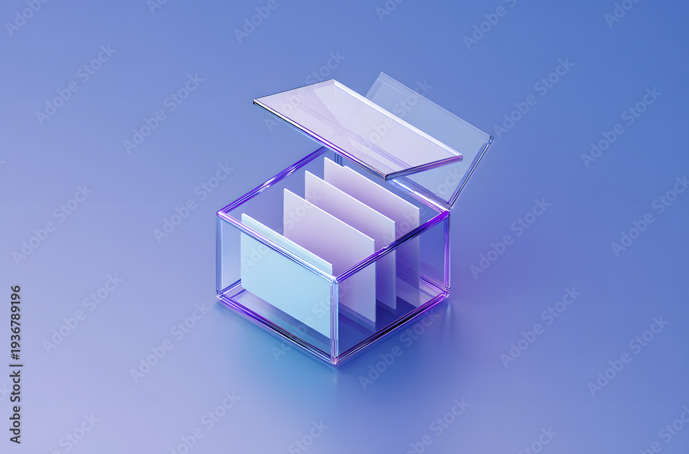 Obraz premium Transparent file box