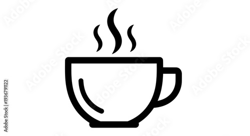 Steaming coffee cup illustration