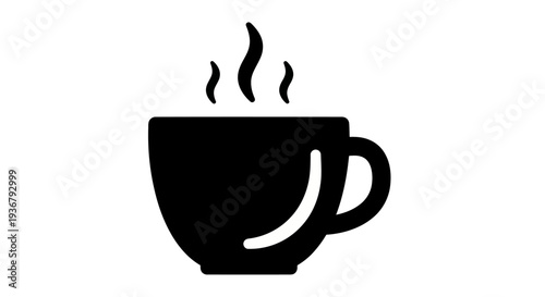 Steaming coffee cup icon design