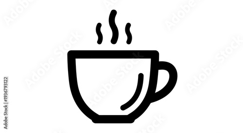 Steaming coffee cup icon design