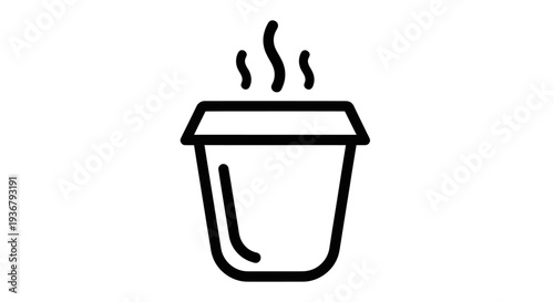 Steaming coffee cup icon design