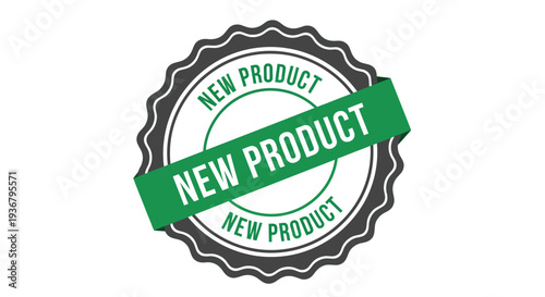 This vibrant vector illustration showcases a dynamic "New Product" graphic label design, ideal for highlighting fresh offerings and exciting announcements in promotional campaigns.