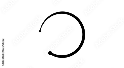 Loading spinner icon. Circular progress indicator symbol. Buffering sign for web, app, and interface design. Waiting animation.