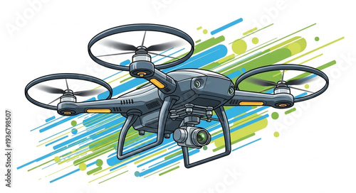 Quadcopter Drone with Camera for Aerial Photography.