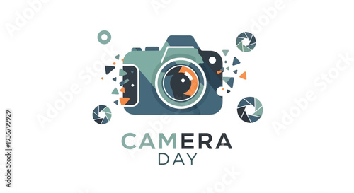 Camera Day Graphic Illustration with Camera.