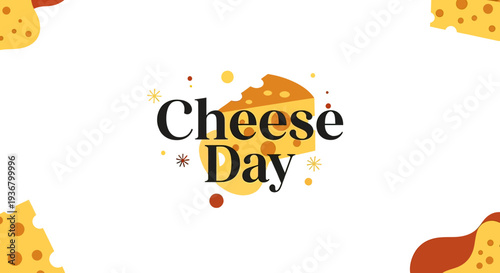 Cheese Day Illustration with Cheese Slices.