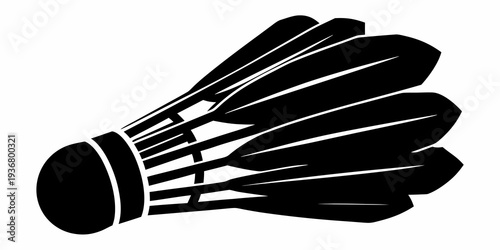 Badminton Shuttlecock Silhouette - Sport Equipment Vector Icon