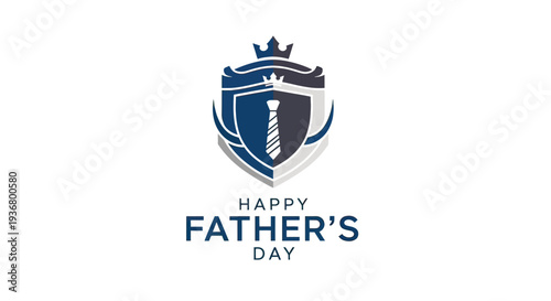 Happy Fathers Day Badge Logo Design.