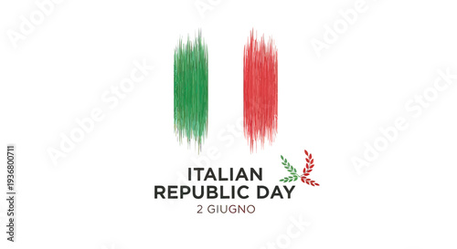 Italian Republic Day Celebration with Flag Colors.