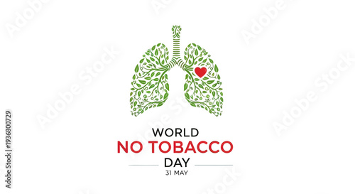 Lungs Illustration for No Tobacco Day.