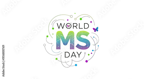 Multiple Sclerosis Awareness Day Logo Design.