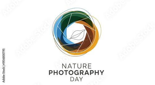 Nature Photography Day Logo Design Element.