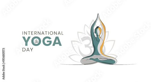 Woman Practicing Yoga Meditation Pose Illustration.