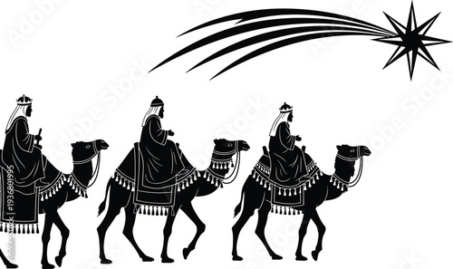 Religious Silhouette Collection, Monk, Priest, and Nun Figures, Praying with Holy Crucifix Cross Symbols, Church Building Architecture, Biblical Iconography, Faith