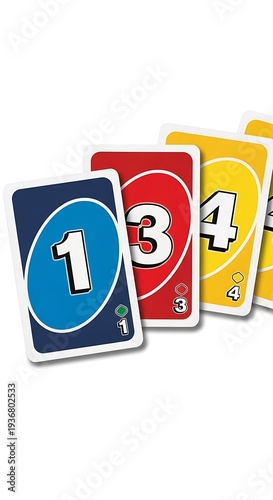 Colorful UNO Cards - A Close-Up of Numbered Cards.