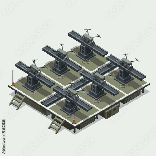 Solar Panel Array with Mounting Systems.