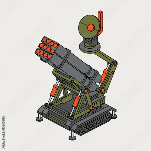 Multiple Rocket Launcher System Illustration.