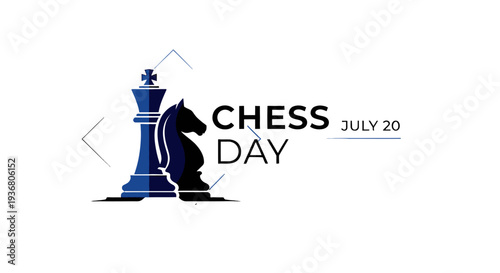 Chess King and Knight Silhouette Design.