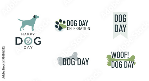 Dog Day Celebratory Typography and Illustrations.